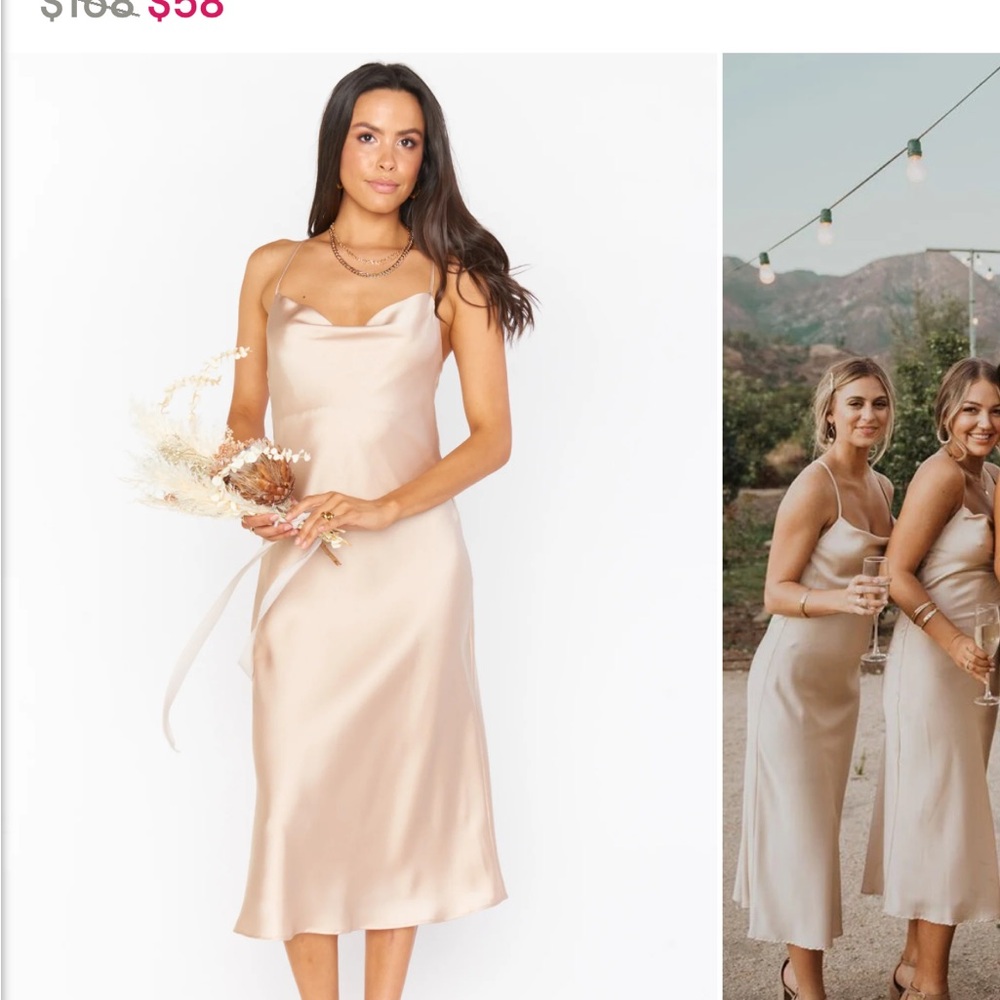 Show me your mummy Elegant Champagne Satin Dress